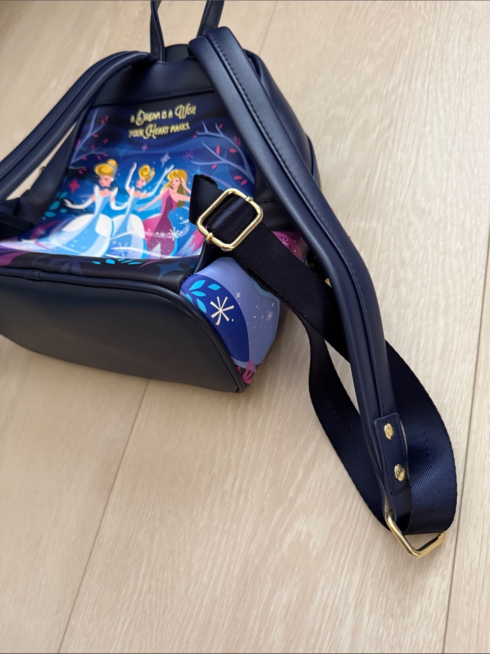 Loungefly Castle Carriage Mini Backpack - Navy, Light Blue, Purple - Picture 12 of 12